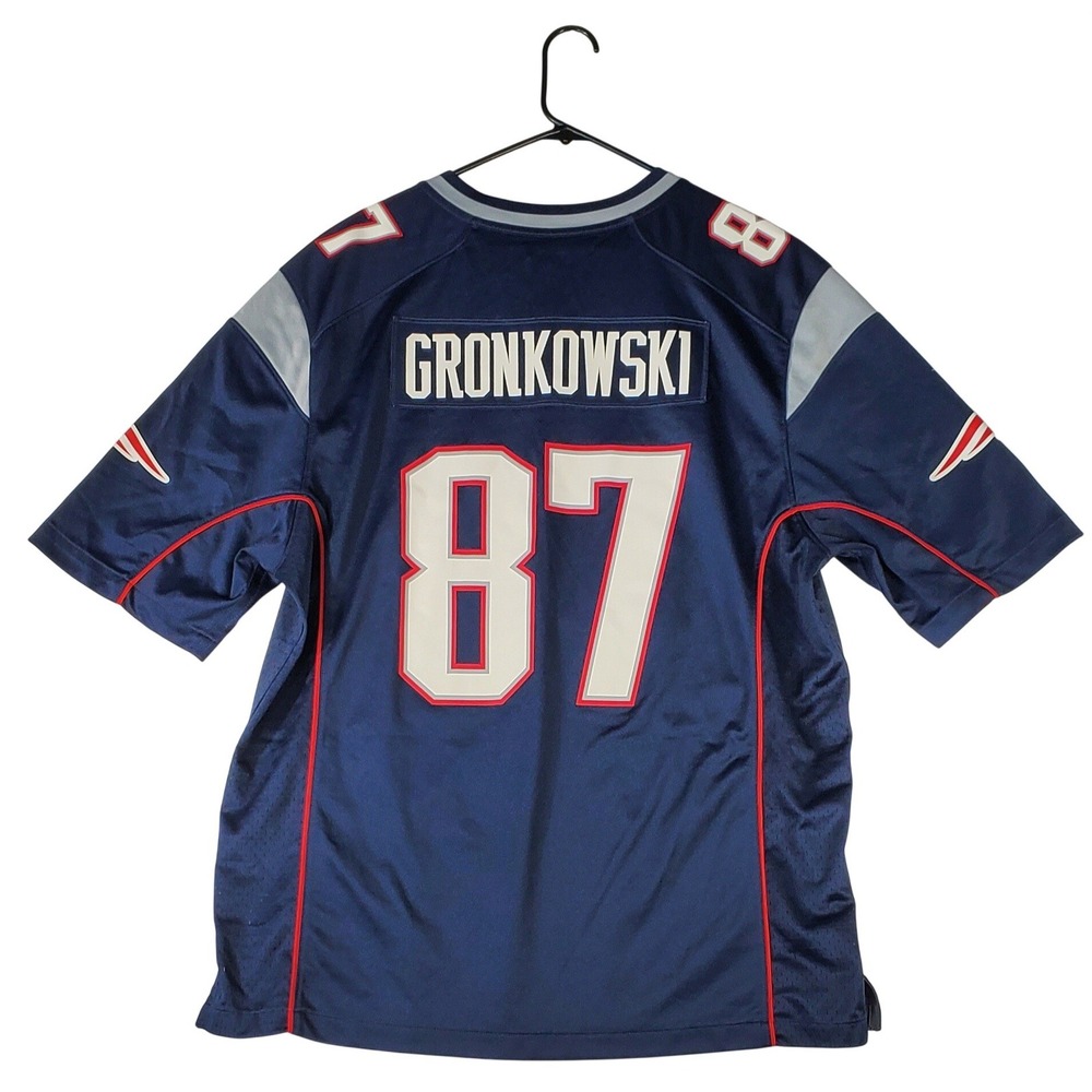 Nike New England Patriots Rob Gronkowski 87 On Field Jersey Mens XL Navy Blue - Picture 2 of 10